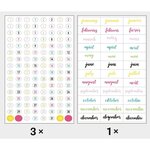 420 stickers dates pour Bullet journal - couleurs vives