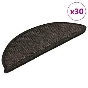 vidaXL Tapis d'escalier autocollants 30 Pièces 56x17x3 cm anthracite