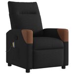 vidaXL Fauteuil de massage inclinable Noir Tissu
