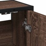 vidaXL Armoire à miroir de salle de bain chêne marron bois ingénierie
