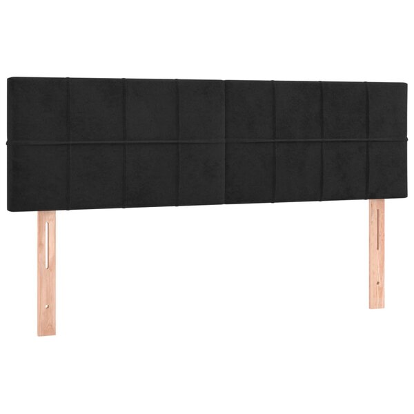 vidaXL Têtes de lit 2 Pièces Noir 72x5x78/88 cm Velours