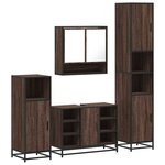 vidaXL Ensemble de meubles de salle de bain 4 Pièces chêne marron