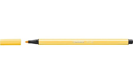 Feutre de dessin pen 68 pointe moyenne 1 mm jaune stabilo