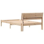 vidaXL Cadre de lit Marron 75 x 190 cm Bois massif en pin