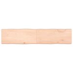 vidaXL Dessus de table bois massif non traité bordure assortie