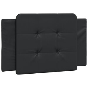 vidaXL Coussin de tête de lit noir 90 cm similicuir