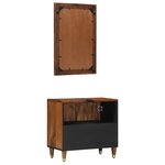 vidaXL Set de Meubles de Salle de Bain 2 Pièces Marron 62 x 33 x 58 cm