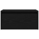 vidaXL Tables de chevet murales avec lumières LED 2 Pièces chêne noir