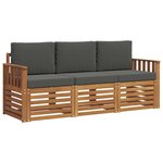 vidaXL Ensembles de canapés 3 pc Naturel et Anthracite