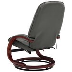 Vidaxl fauteuil de massage avec repose-pied gris similicuir