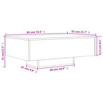 vidaXL Table basse avec lumières LED chêne marron 85x55x31 cm