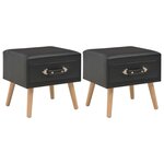 vidaXL Tables de chevet 2 Pièces Noir 40x35x40 cm Similicuir