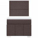 vidaXL Sommier à lattes de lit avec matelas Marron foncé 100x200 cm