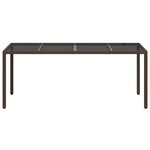 vidaXL Table de Jardin Marron 190 x 90 x 75 cm polyrotin