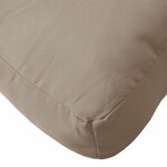 vidaXL Coussin de palette taupe 120x40x12 cm tissu