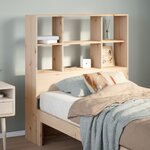 vidaXL Tête de lit avec rangement 100 cm bois massif de pin