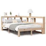 vidaXL Lit bibliothèque sans matelas 120x190 cm bois de pin massif