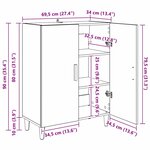 vidaXL Buffet Chêne artisanal 70 x 34 x 90 cm Bois d'ingénierie