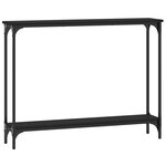 vidaXL Table console noir 100x22 5x75 cm bois d'ingénierie