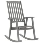 vidaXL Chaise à bascule gris bois d'acacia massif
