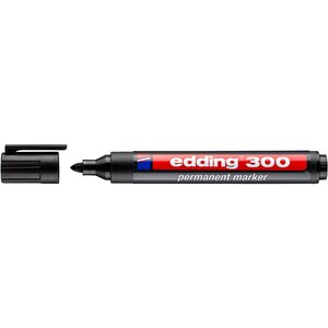 Marqueur Permanent 300 Noir Pointe Ronde 1 5-3 mm EDDING