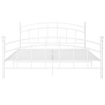 vidaXL Cadre de lit sans matelas blanc métal 160x200 cm