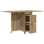 vidaXL Table à dîner 2 Pièces 140 x 80 x 77 cm Bois d'ingénierie