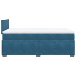 vidaXL Sommier à lattes de lit et matelas Bleu foncé 120x200cm Velours