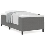 vidaXL Lit à ressorts avec matelas gris clair  90 x 200 cm  en tissu côtelé.