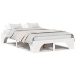 vidaXL Cadre de lit Blanc 120x190 cm en pin massif