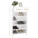 vidaXL Armoire à chaussures blanc 60x35x105 cm bois d'ingénierie