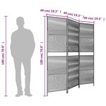 vidaXL Cloison de séparation 3 panneaux marron résine tressée
