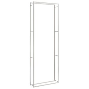 vidaXL Portant de bois de chauffage 110x28x312 cm acier inoxydable