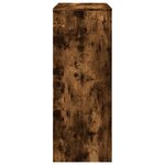 vidaXL Table de bar avec étagères chêne fumé bois d'ingénierie
