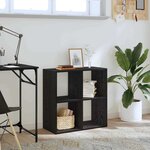 vidaXL Bibliothèque Chêne noir 68 5 x 32 x 68 5 cm Bois d'ingénierie