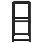 vidaXL Cadre de lavabo de salle de bain Noir 40x38x83 cm Fer