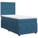 vidaXL Sommier à lattes de lit avec matelas Bleu foncé 90x200 cm