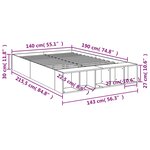 vidaXL Cadre de lit chêne sonoma 140x190 cm bois d'ingénierie