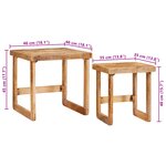 vidaXL Tables d'appoint Marron bois de manguier massif