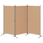 vidaXL Paravent à 3 panneaux Beige 260 x 180 cm Tissu
