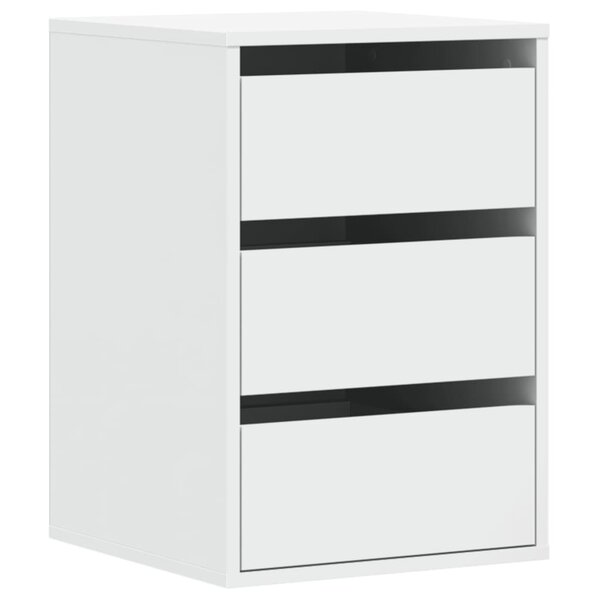 vidaXL Commode d'angle blanc 40x41x58 cm bois d'ingénierie