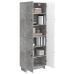 vidaXL Ensemble de Meubles 2 Pièces Gris béton 66 x 34 5 x 90 cm