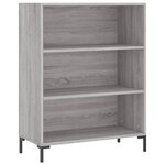 vidaXL Buffet haut Sonoma gris 69 5x34x180 cm Bois d'ingénierie