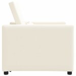 vidaXL Canapé Lit Simple Blanc crème 90 x 165 x 87 cm tissu