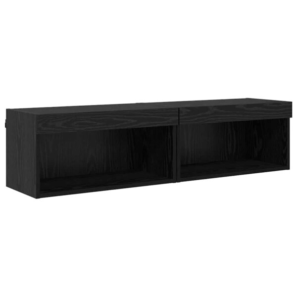 vidaXL Meubles TV 2 Pièces Chêne noir 60 x 30 x 30 cm Bois d'ingénierie
