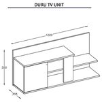Homemania meuble tv duru 122x33 3x55 cm noyer