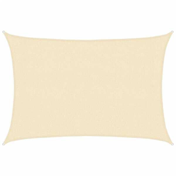 vidaXL Voile d'ombrage 160 g/m² Crème 3x4 m PEHD