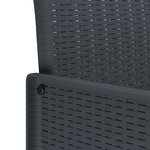 Ensemble de salle à manger jardin 15 pièces avec coussins anthracite en rotin synthétique