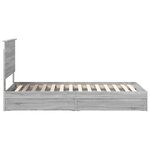 vidaXL Lit de Rangement Gris Sonoma 90 x 200 cm Bois d'ingénierie