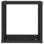 vidaXL Étagères cube murales 6 Pièces noir 30x15x30 cm